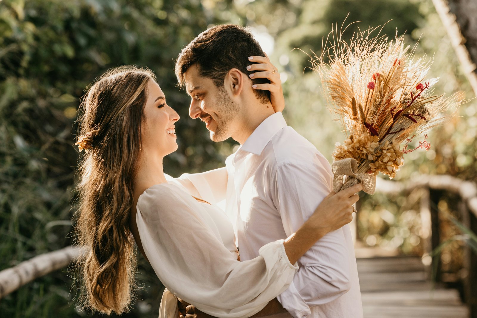 Happy wedding couple